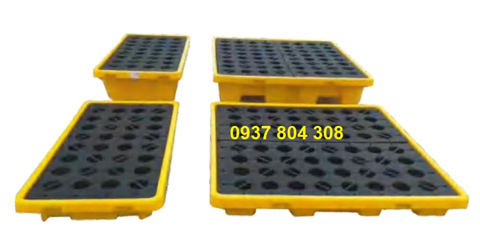 Pallet chống tràn hóa chất 2 phuy